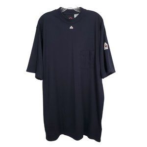 BulwarkFR NWOT Size XXL Shirt Flame Resistant Short Sleeve Protective Blue